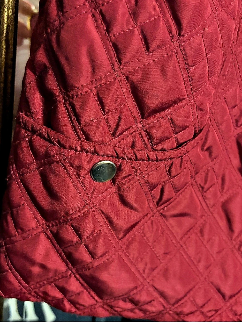 Indigo Quilted Vest in Red Size Large - Picture 6 of 9